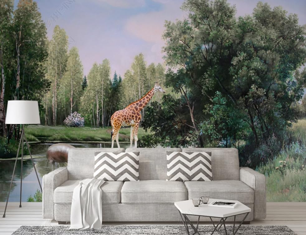 Papier peint intissé peinture à l'huile animaux poster géant mural salon chambre 400x280