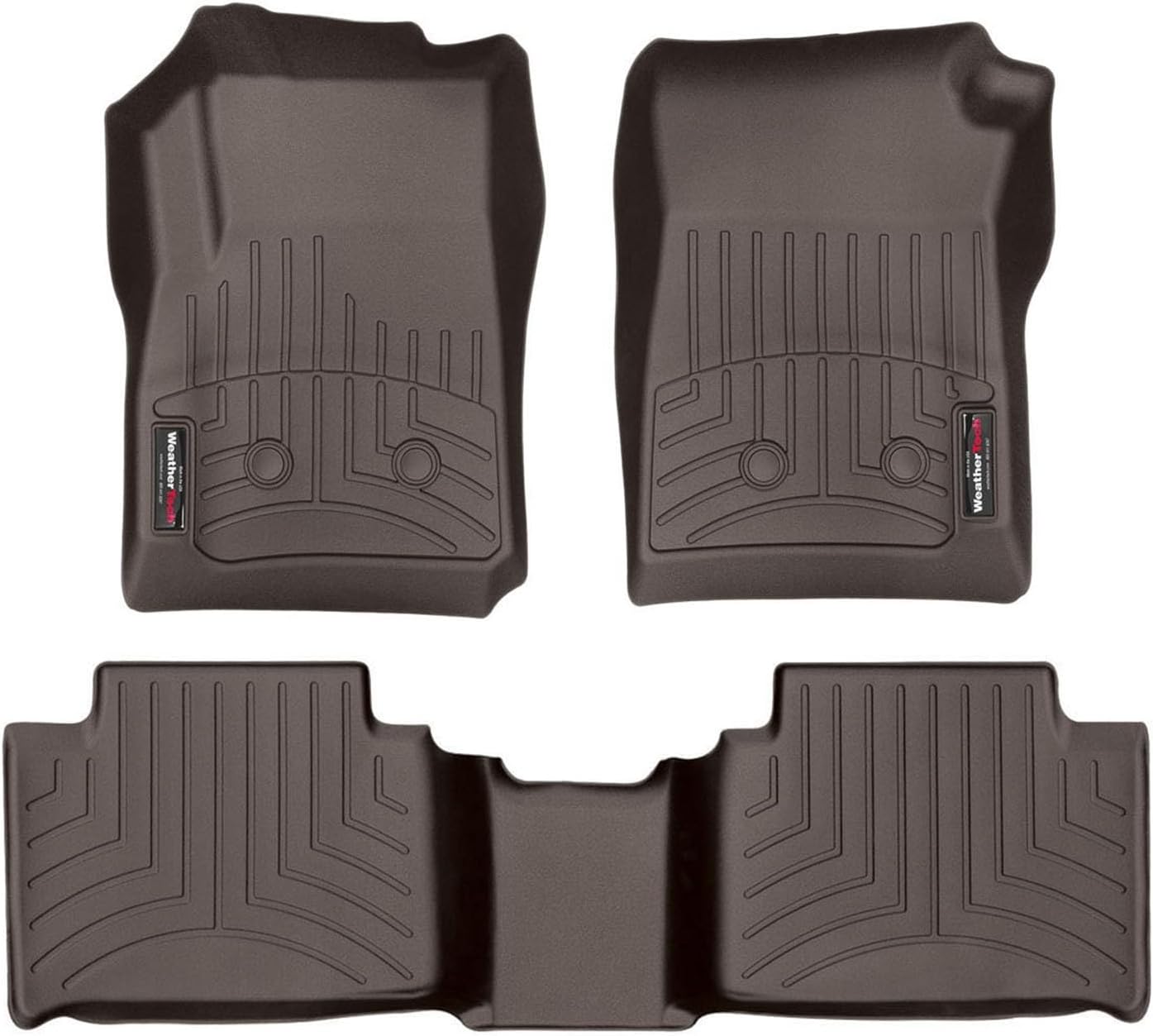 WeatherTech Custom Fit FloorLiners for GMC Canyon, Colorado, 1st & 2nd Row (47751-1-2), Cocoa