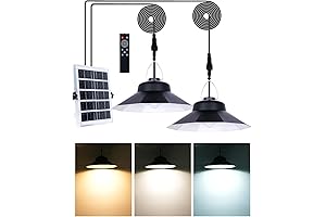 Solar Shed Light Outdoor Indoor, 1200LM Solar Heater for Shed