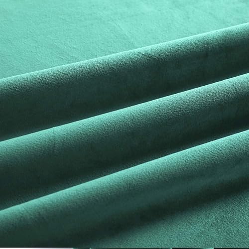 Miniatura 6 de WdFour Cortina de terciopelo de lujo súper suave con 2 fundas de almohada, eficiencia energética, con ojales, para ventana de sala de estar, 52