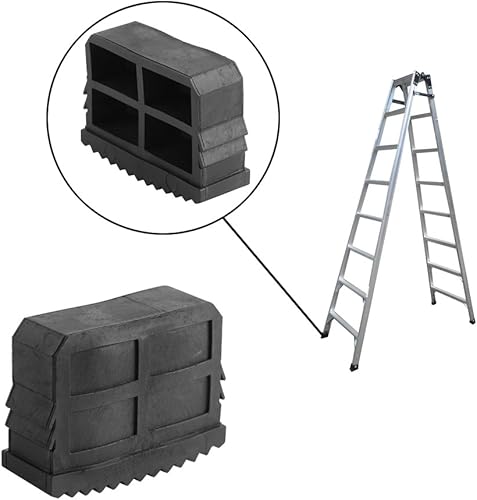 Miniatura 4 de TOPINCN Patas de escalera antideslizantes de goma de repuesto para escalones de escalón, alfombrilla de pie para pies, suela de seguridad, color