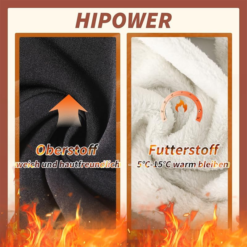 Women's Thermal Fleece-Lined Yoga Pants - High Waist Leggings for Winter Running & Gym, Tummy Control - Image 5