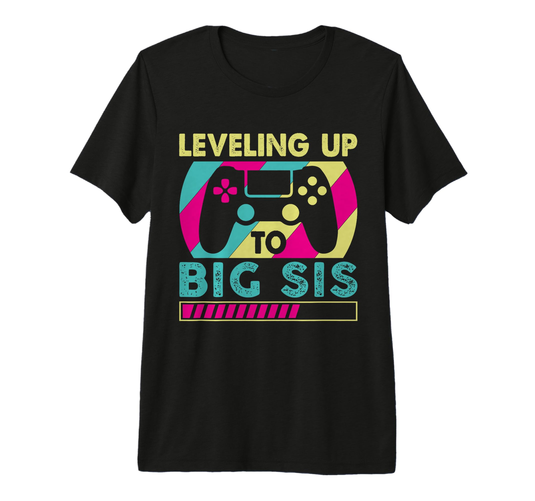 Promoted To Big Sister Shirt Funny Leveling Up To Big Sis Premium T-Shirt