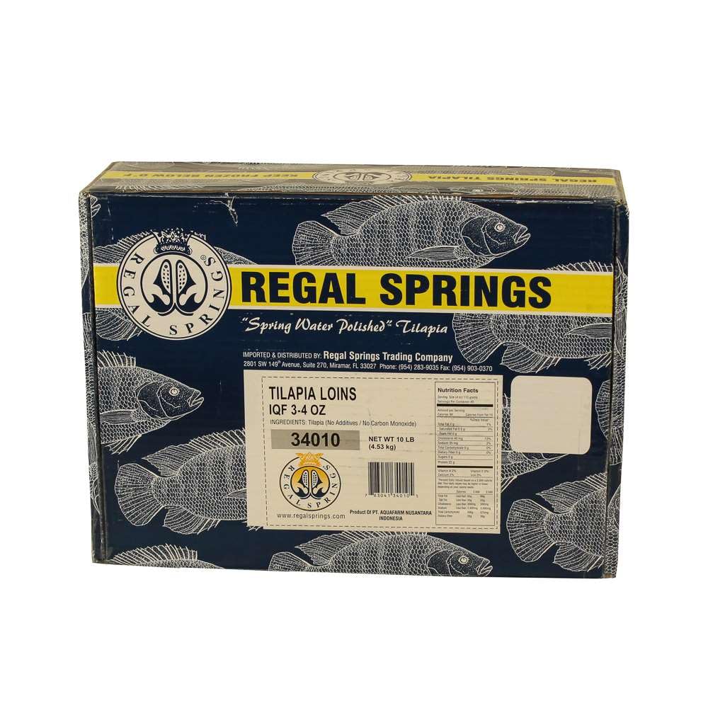 Regal Springs Tilapia Loin, 3 to 4 Ounce -- 1 each.