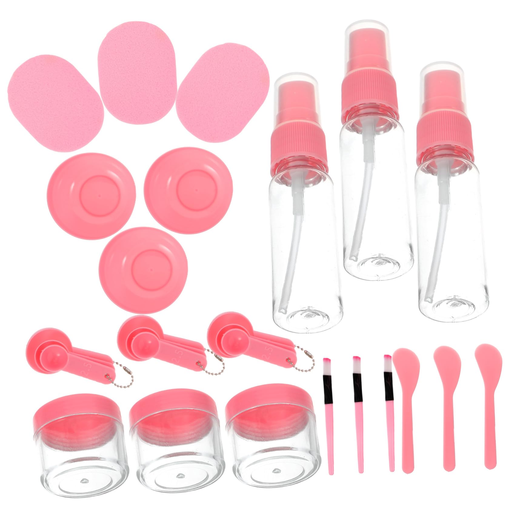 BIUDECO 1Set Medium Sized Mask Tool Set Reusable Makeup Mixing Bowls Brushes Applicators for Facial Masks Includes Each of Bowls Sticks Sprayers and Measuring Spoons