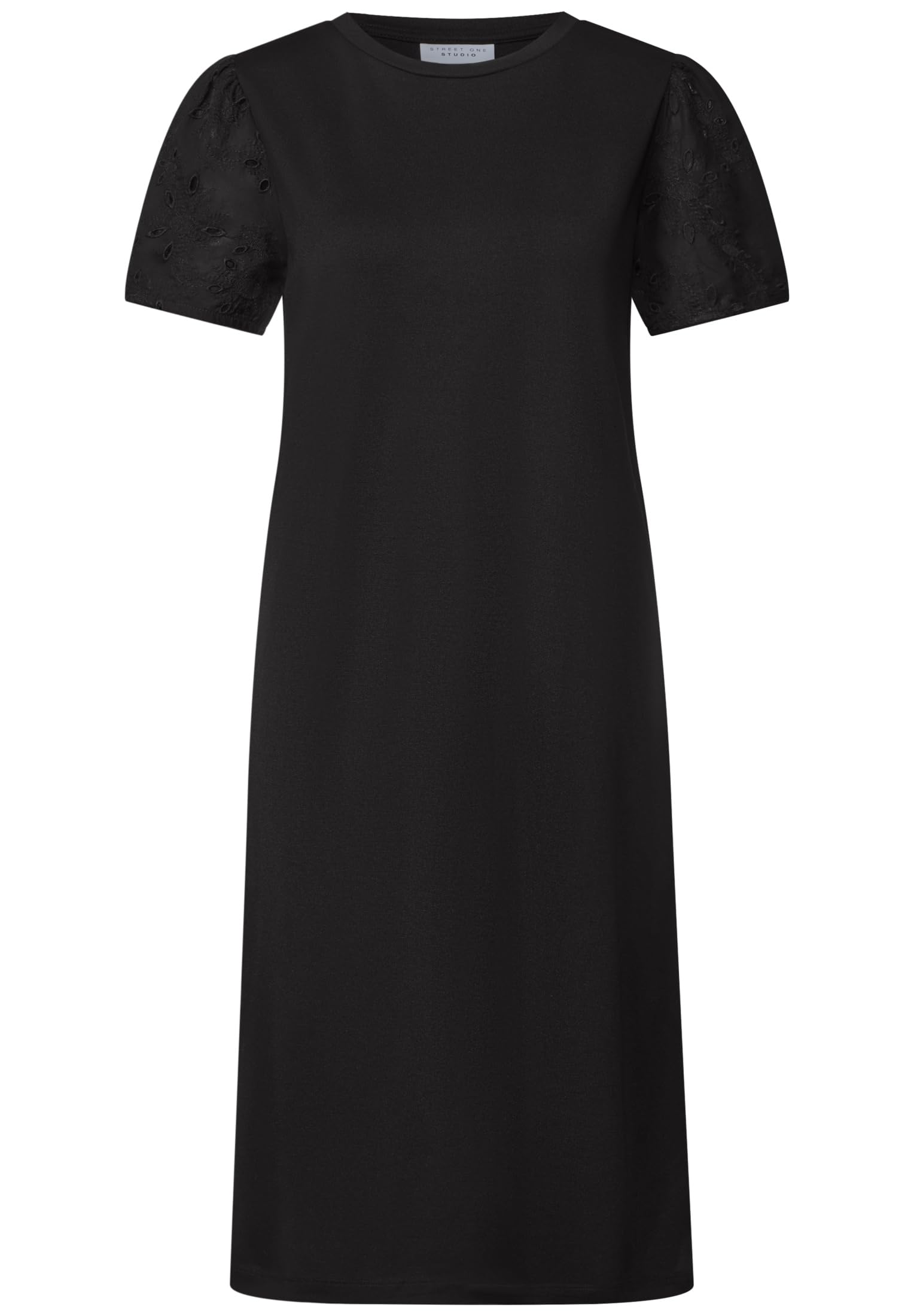 Street One Studio Knielanges Kleid mit Embroidery Ärmeln