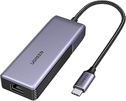 UGREEN 5Gbps Adaptateur USB C Ethernet RJ45 5 Gigabit Thunderbolt C 3.2 Gen 2 vers RJ45 WOL MDI MDIX en Aluminium Compatible avec Windows 11 Linux Kernel 5.17 MacOS