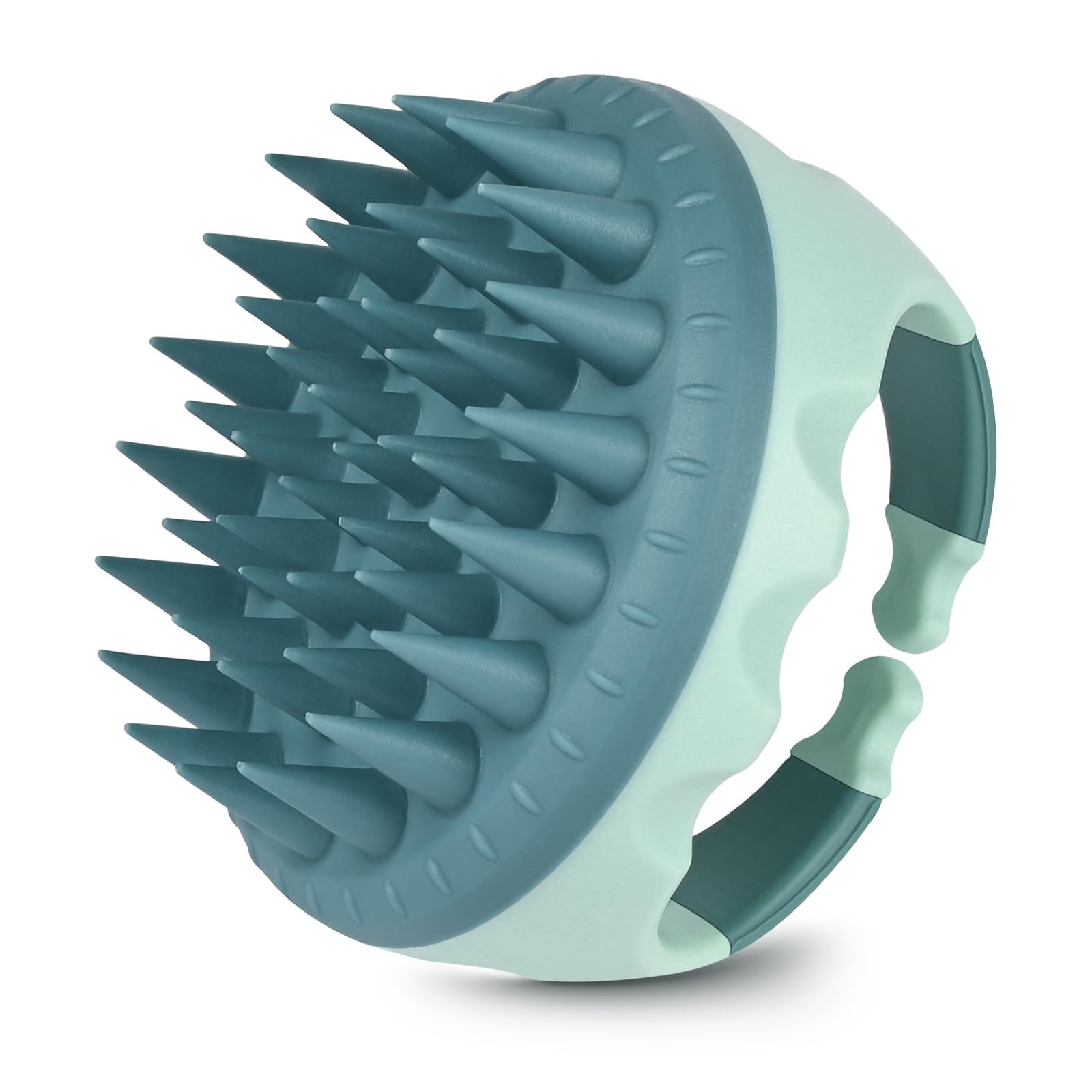 Silicone Massager Hair Brush, Scalp Massager Shampoo Brush, with Soft Flexible Bristles Hair Care Wet and Dry Hair Scrubber Exfoliator for Dandruff Removal Hair Growth Head Relaxation(Green)