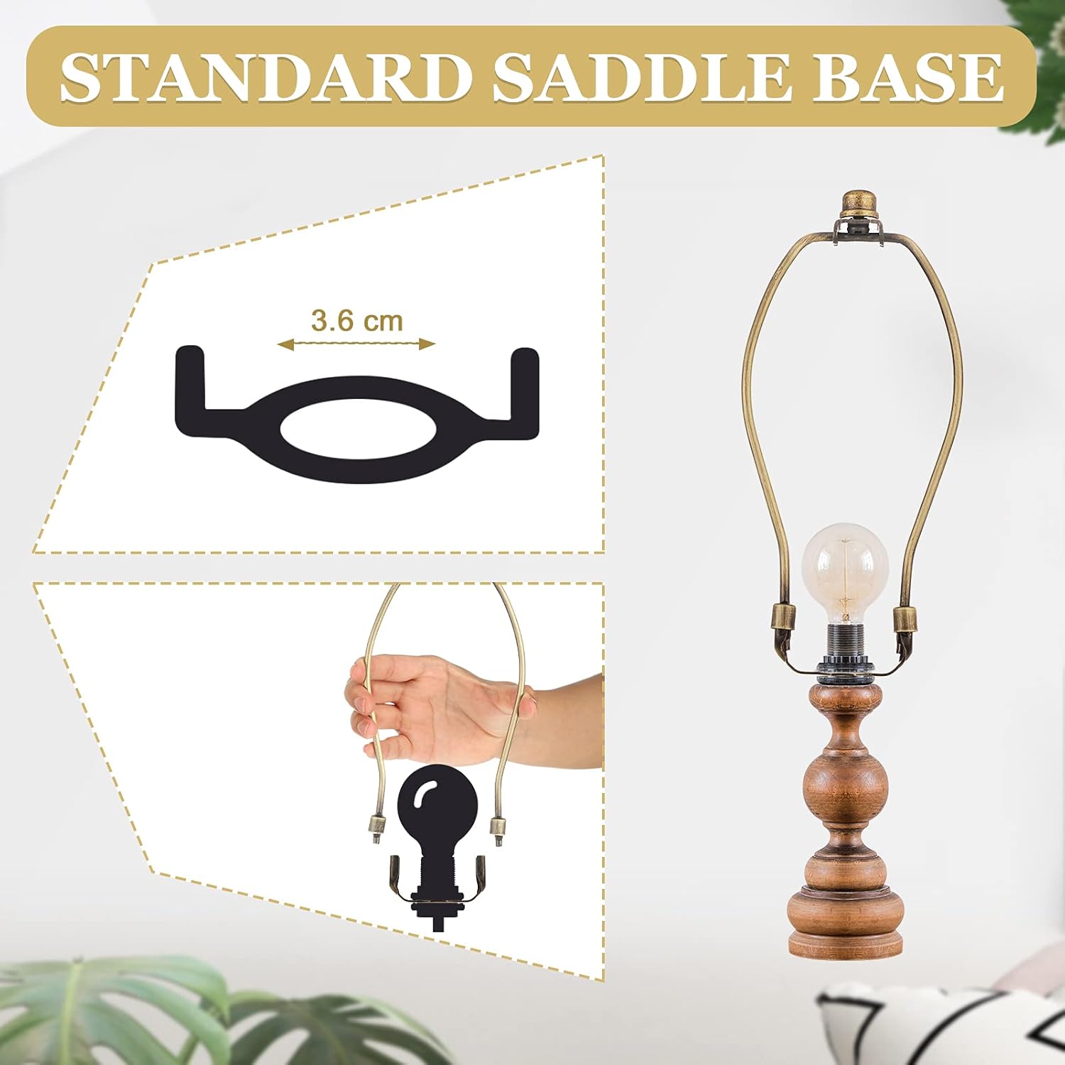 Buy 8 Inch Lamp Shade Holder Lamp Shade Harp Holder Brass Lamp Harp