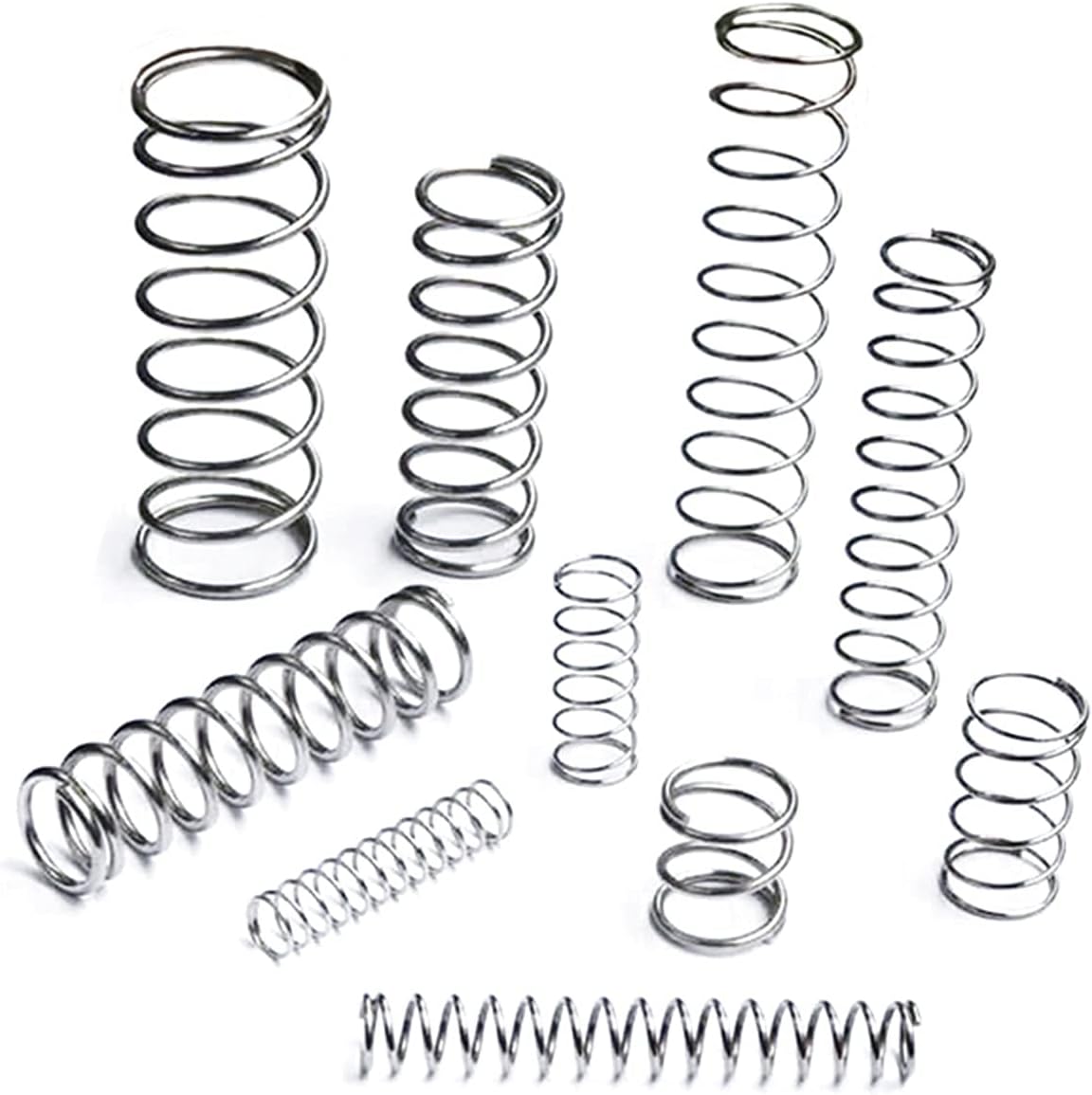 10pcs Stainless Steel Compression Spring Wire Diameter 0.6 Outer 4-12mm, and Durable(11mm,35mm)