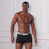 DKNY Portland Mens Boxers Shorts Multipack | Pack Of 5 Cotton Boxers For Men | Breathable Trunks, Cotton Fabric | Mens Underwear Trunks For Him, Grey, Black, Navy, Charcoal, White, L - 2