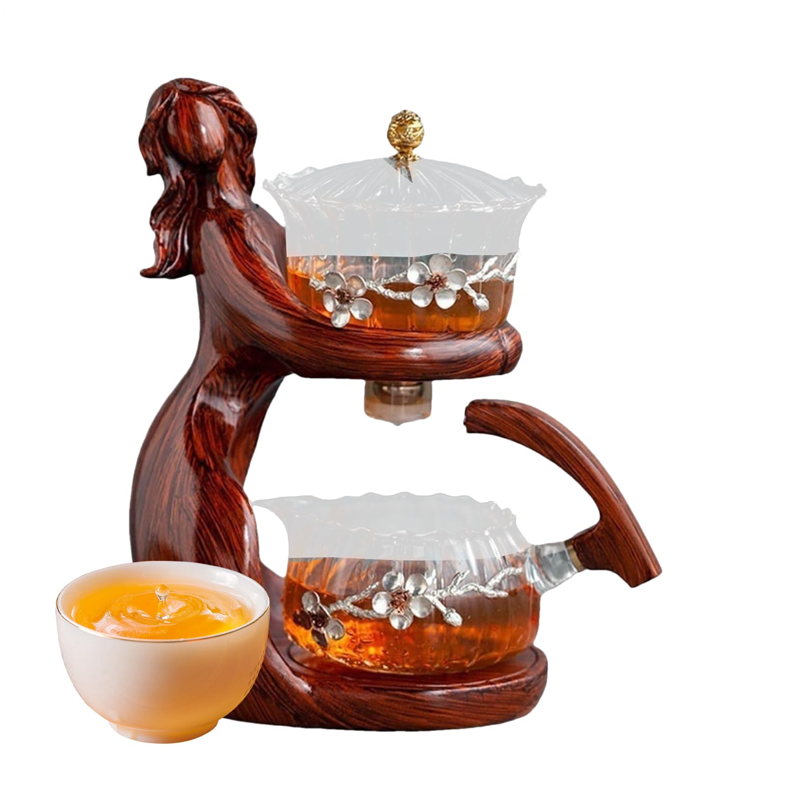 de vidrio para preparar té aromático Infusor De Tapa Semiautomático Para