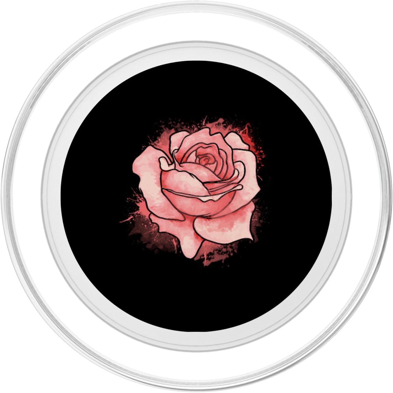 Rose Flower Gift I Pink Rose Floral PopSockets MagSafe PopGrip for iPhone