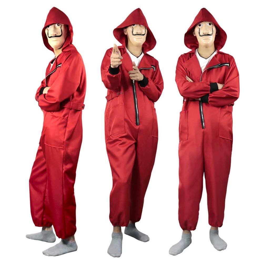 Buy Halloween Cosplay Costume La Casa De Papel Costume Red Jumpsuit