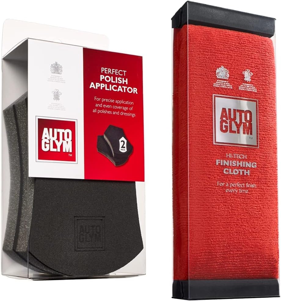 Autoglym Perfect Polish Applicator & AG 560008 HiTech Finishing Cloth