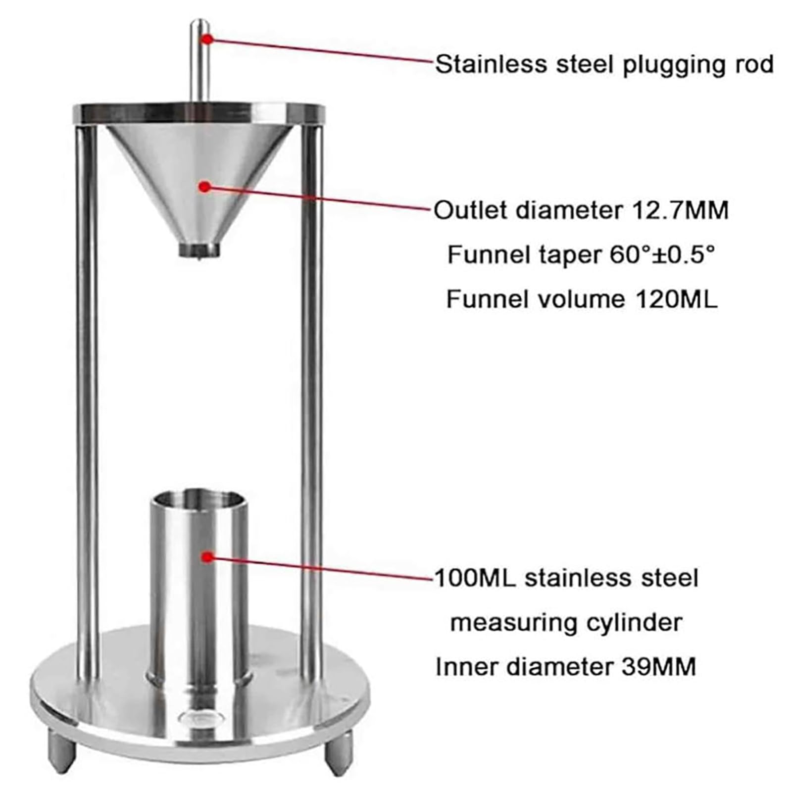 This Stainless Steel Bulk Density Tester for Metal Dust Particles, Accurate and Easy to Operate Laboratory Equipment