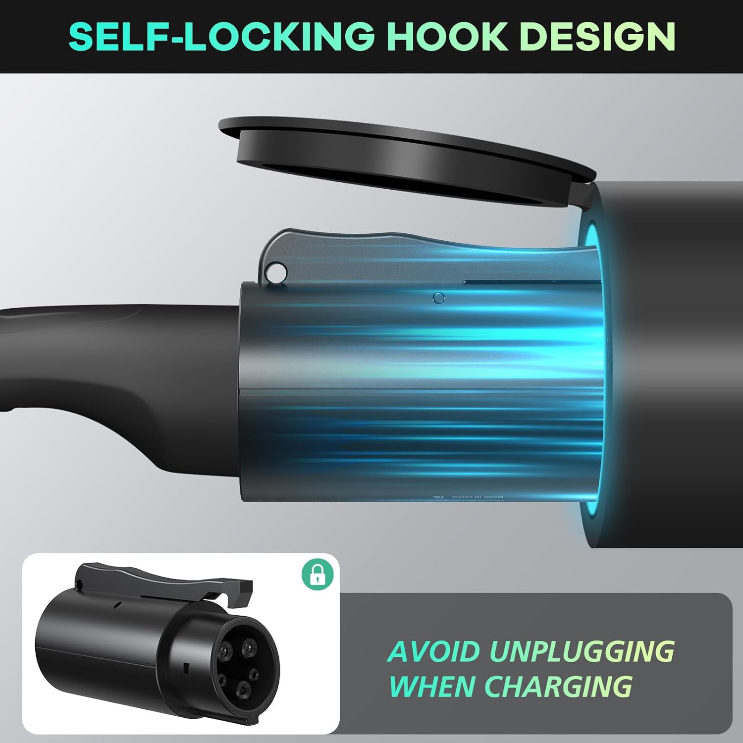 AFI | NACS to J1772 Adapter – Max 80A 240V Level 1 & 2 EV Charging, IP55 Weatherproof, Compatible with Rivian, Ford, BMW, Chevy, Volvo, Mercedes & All J1772 EVs