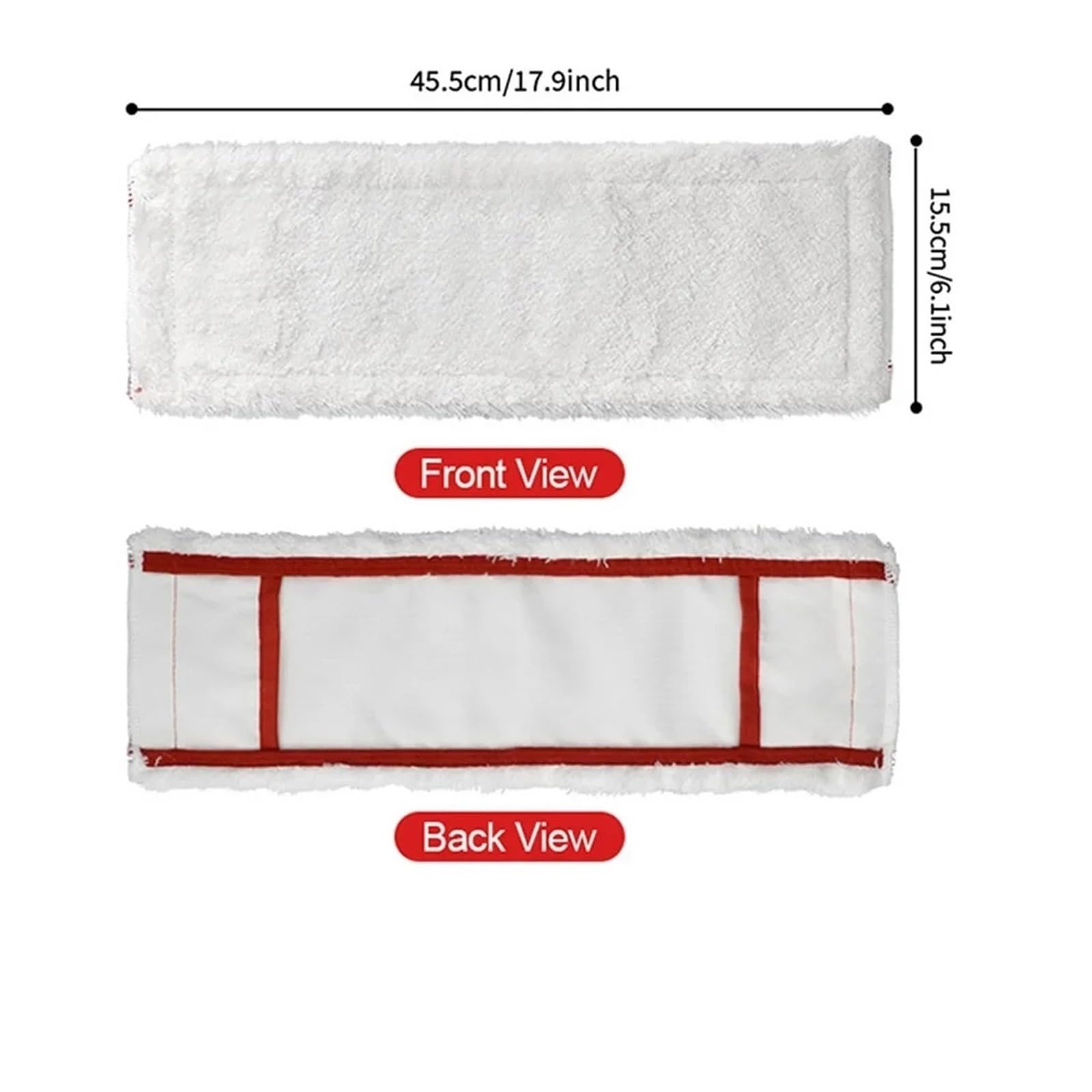 Almohadillas de paño mopa for Suelo Microfibra, compatibles con repuestos Viledas, Piezas Cabezal, Repuesto Lavable Plano, 4 Uds