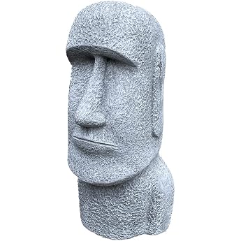 stoneandstyle Moai Easter Island Figurine Frost Proof Weatherproof 16.2 kg