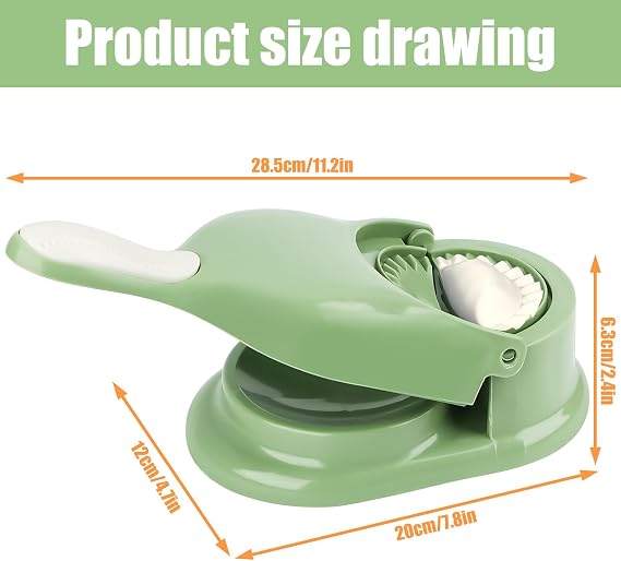 Dumplings Maker Dumpling Maker 2-in-1 Dumpling Shape Print Dumplings Former Dumpling Shapes Ravioli Maker Manual Dough Press Skin PackagingDumplings Skin Maker Dumplings ShapesGreen