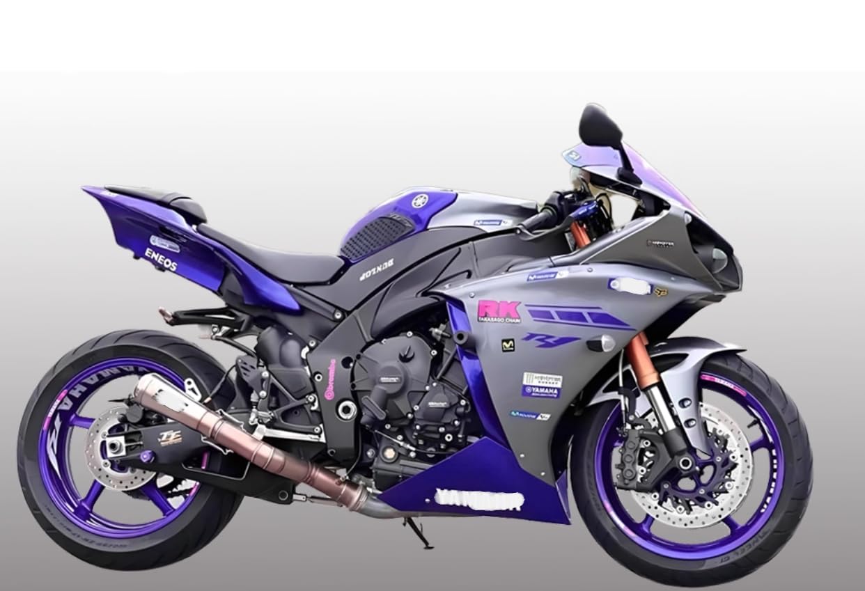 Amazon.co.jp: FIRECARP YZF-R1 スリップオンマフラー, ステンレス製