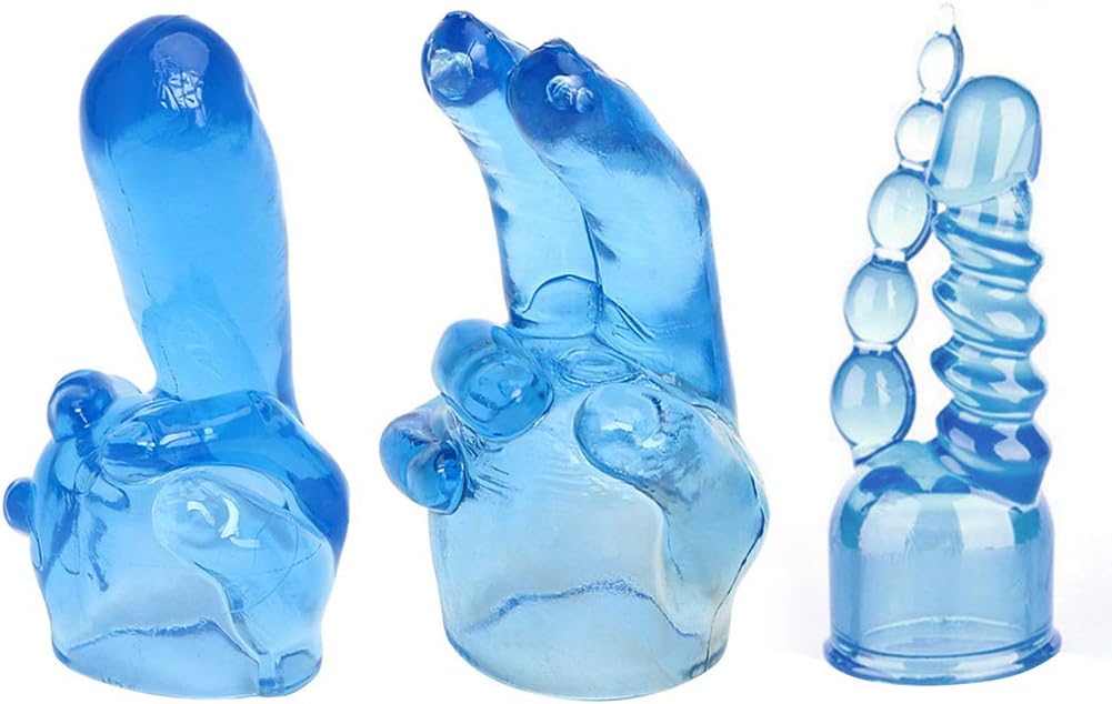 POPOLING 3 Pcs Attachment Silicone Wireless Massage Wand Head Accessories for Women