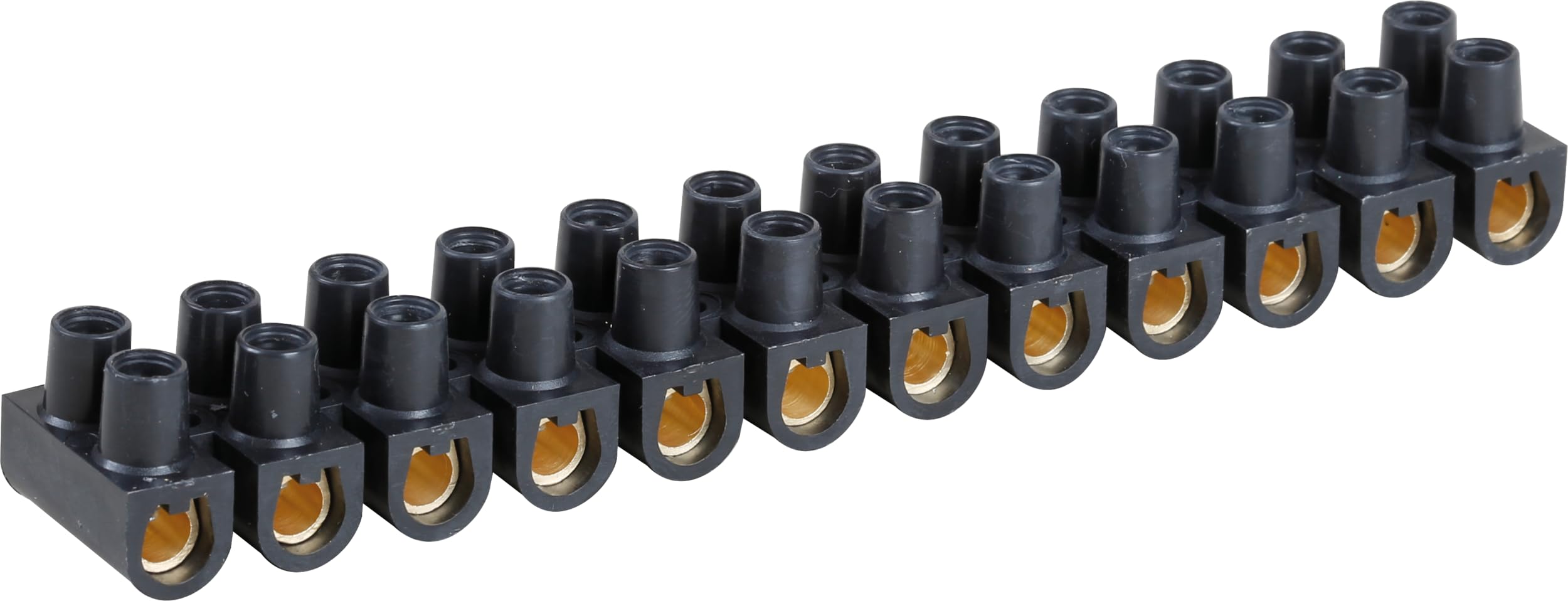 Eur Ohm Barrette électrique Domino Barrette électrique Domino Noir 12 plots à vis 16 mm² 76A