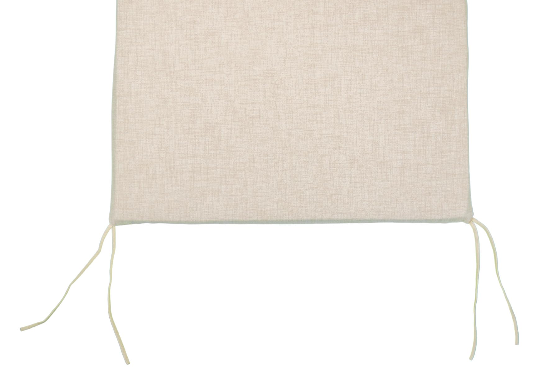 GHIOCUSCINI | Cuscino per Lettino Mare, Colore ECRU' in Tessuto Cotone/Poliestere, Sfoderabile, 52 + 130 x 57 cm, Alto 4 cm, Made in Italy