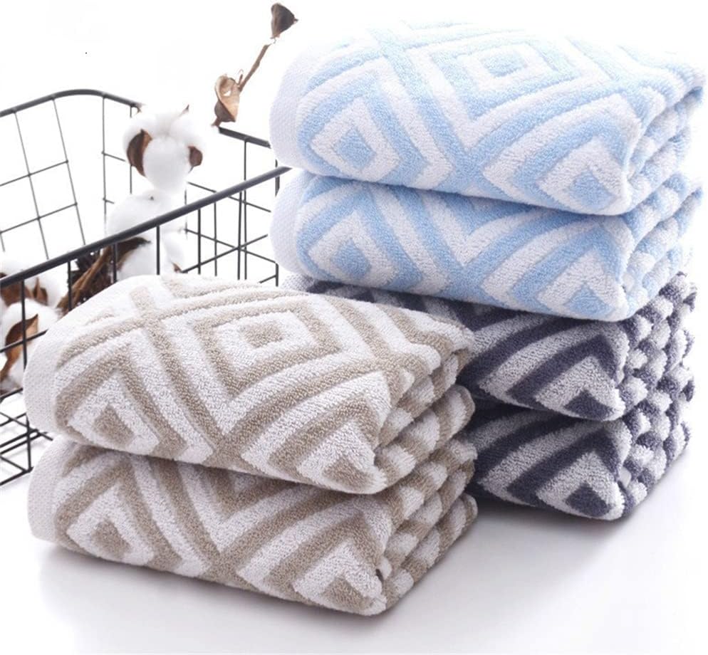 British Lattice Cotton Washcloth Travel Hotel Motel Camping Portable Clean Face Towel(D)