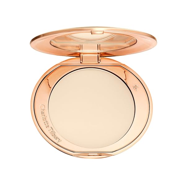 Charlotte Tilbury Airbrush Flawless Finish Setting Powder - Pore-Blurring Pressed Powder for Face Makeup to Minimize Shi