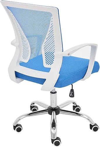 Miniatura 7 de Modern Home Zuna Silla de oficina con respaldo medio, respaldo ergonómico de malla con respaldo de malla (blancoazul)