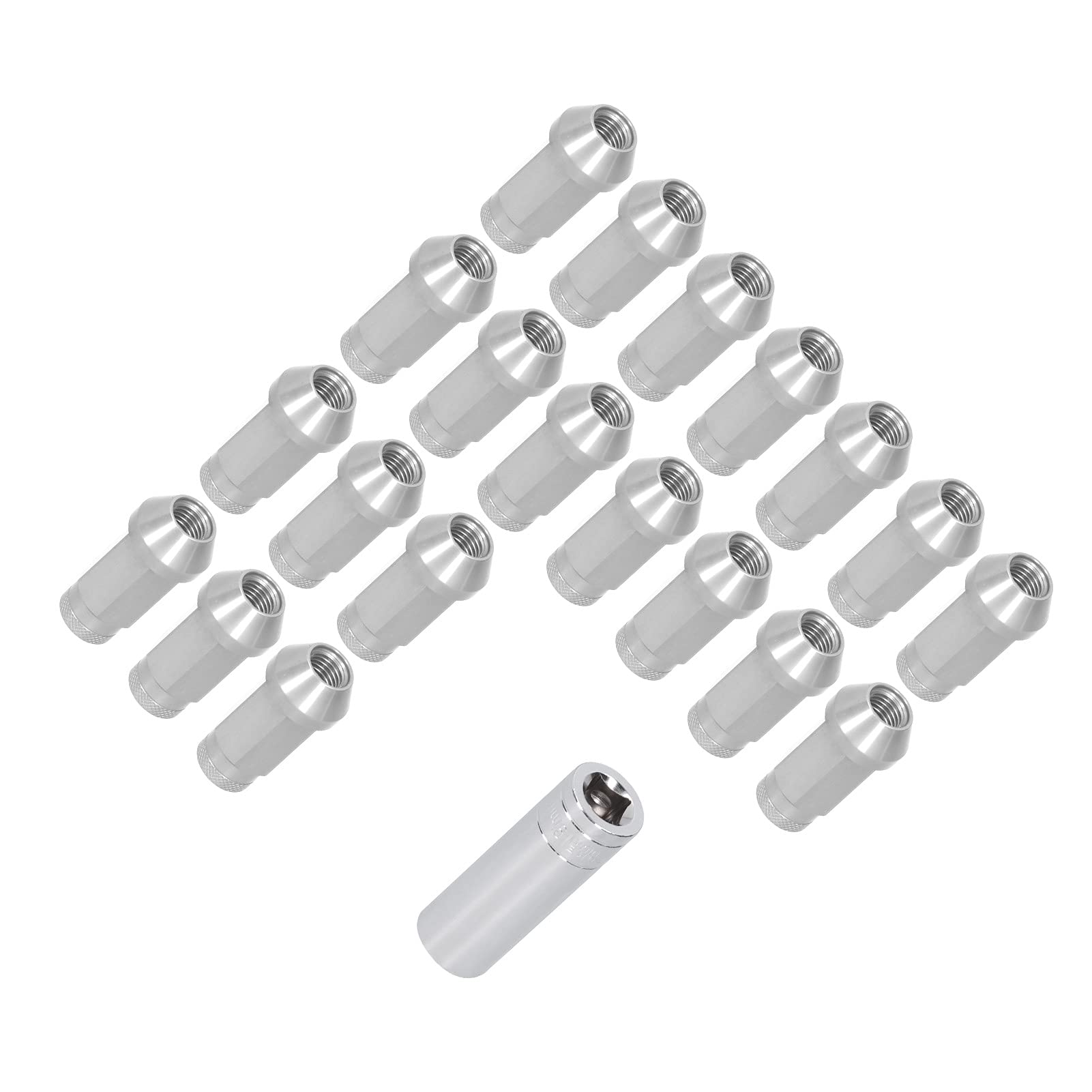 Nakrętki kół samochodowych, gwint M12 X 1,5 7075-T6 aluminiowe nakrętki, udekoruj swoje koła i popraw wygląd, długa żywotność, w zestawie narzędzie montażowe, antykorozyjne,