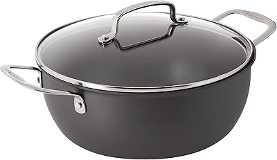 Cuisinart 650-26CP Chef's Classic Nonstick Hard-Anodized 5-Quart Chili Pot with Cover,Black