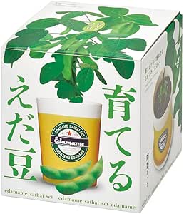 ITANSE 栽培セット 育てるえだ豆 1個【品種で選べる栽培キット】おしゃれなビール型ポット付き
