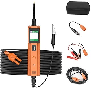 Automotive Circuit Tester 0-65V LED Test Light Probe Tester 6V 12V 24V Car Power Circuit Probe Kit Short Finder Master Kit AC DC Voltage Resistance Diode Electrical System Test Diagnostic Tool