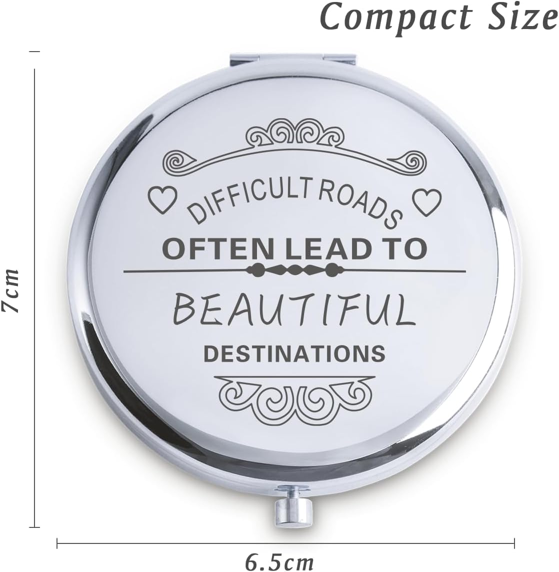 Inspirational Gifts for Women Girls, Graduation Gift for Her Friends Sister Daughter, Personalized Compact Mirror for Birthday, Mothers Day Basket Stuffers image 3