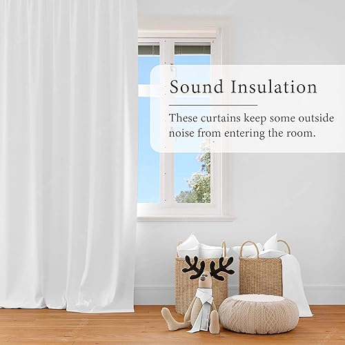 Miniatura 8 de Magic Drapes Cortinas opacas plisadas con ganchos y alzapaños, para oscurecer la habitación, con aislamiento térmico para ventana, para dormitorio,