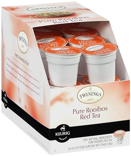 Twinings of London Pure Rooibos Té de hierbas K-Cups para Keurig, 24 unidades (paquete de 4)