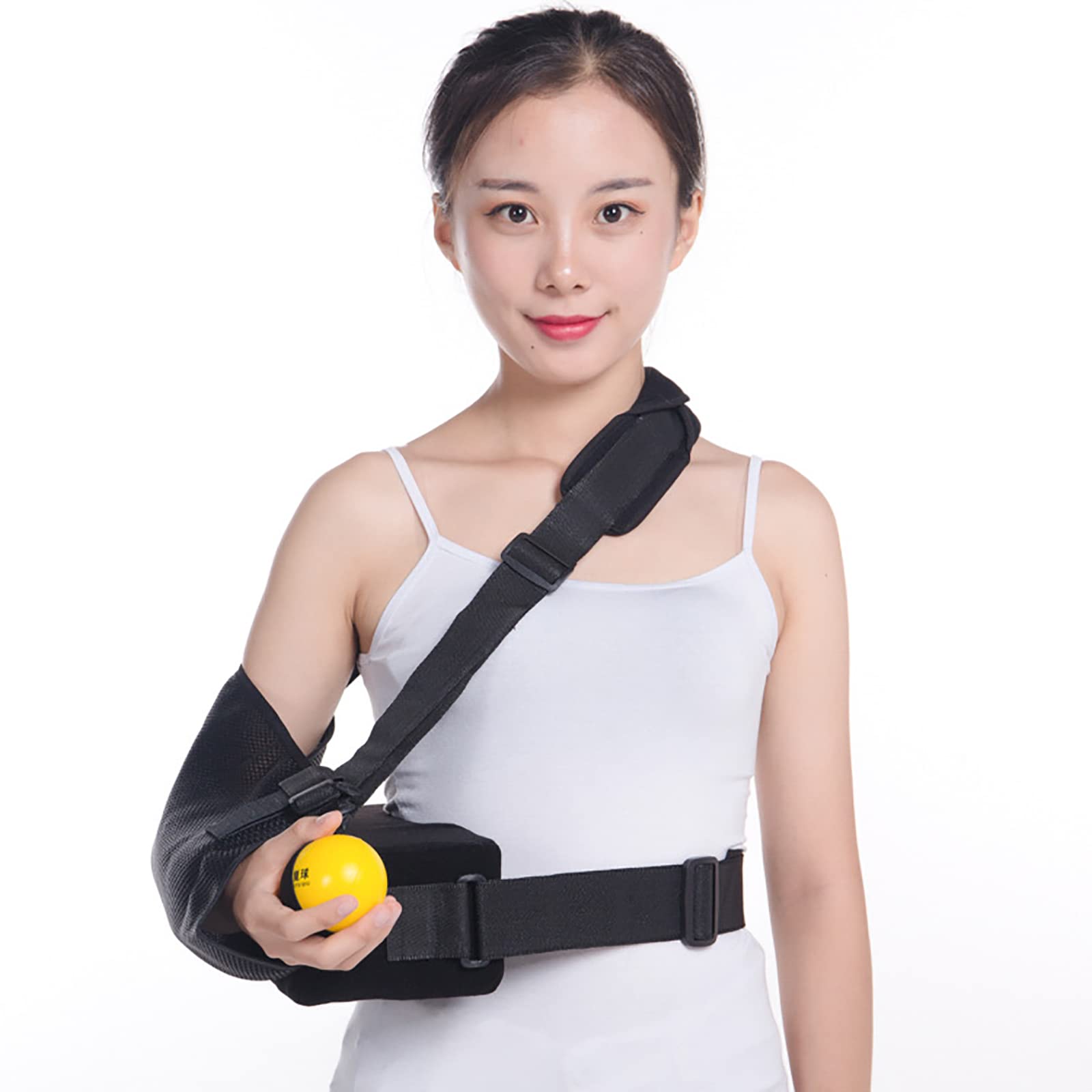 Cabestrillo de Brazo, inmovilizador de Hombro de muñeca Ajustable para Brazo, Codo y Hombro fracturados Rotos, Cabestrillo de Manguito rotador Transpirable para Brazo Izquierdo o Derecho, l