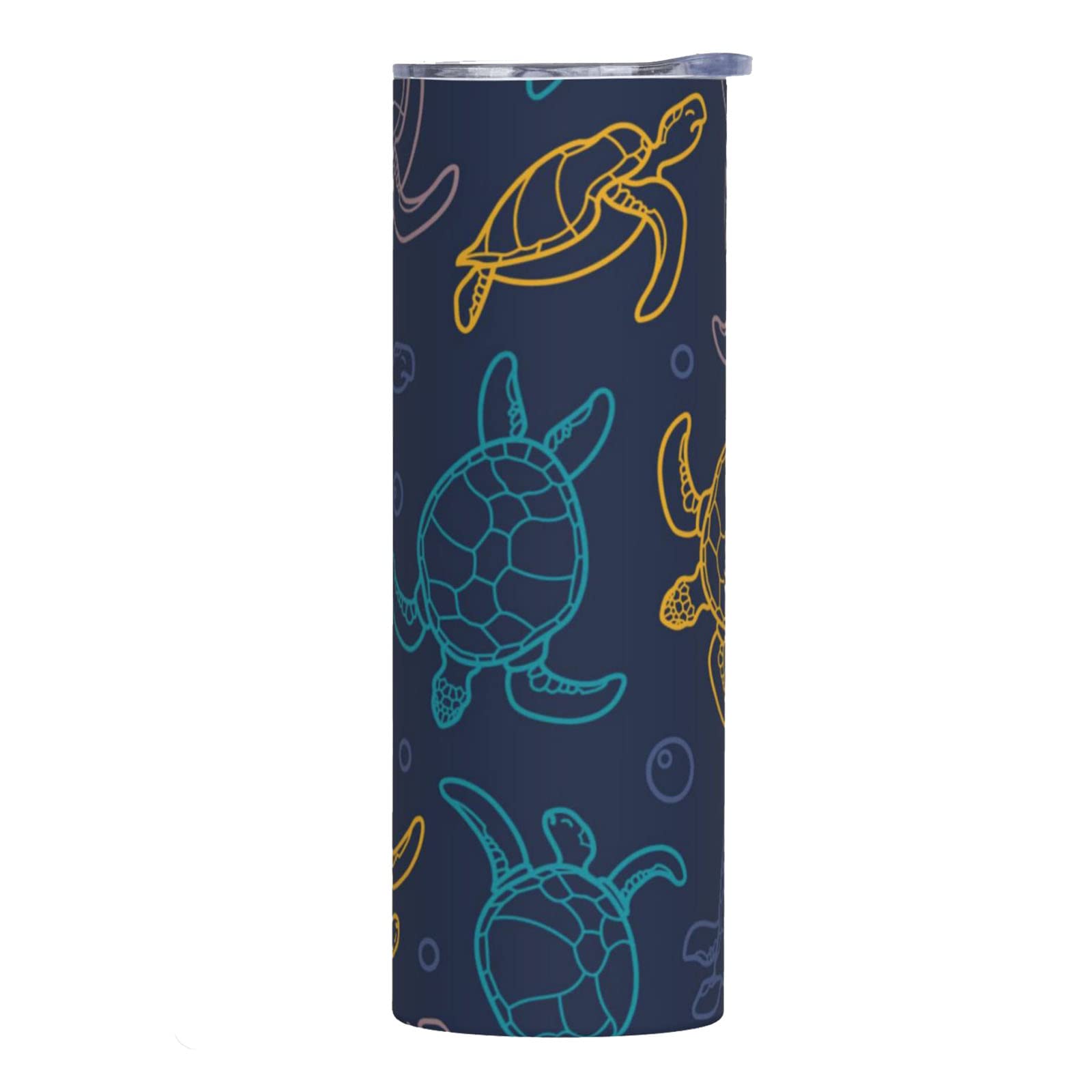 Makachen Turtle Stainless Steel Vacuum Insulated Coffee Tumbler Cup Travel Mug 20 OZ for Home Office, Sport, Party, Gifts