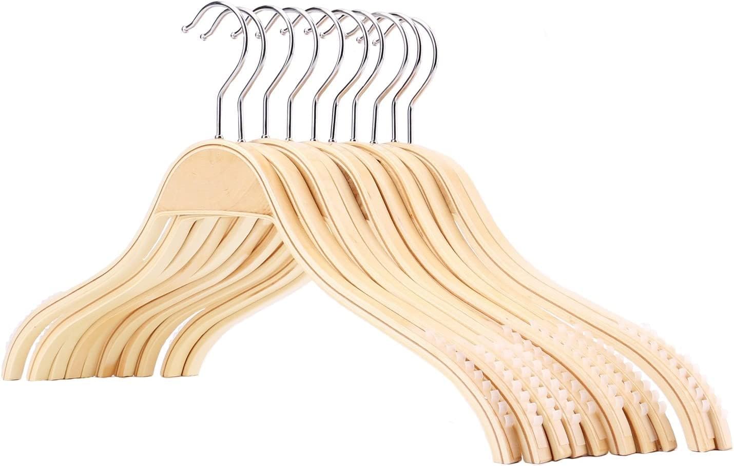 Produktbild von 100er Set Schichtholzbügel – Lackierte Kleiderbügel Aus Holz, 38 Cm – Profi-Qualität