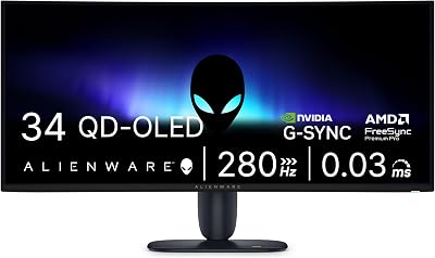 Alienware 34 Gaming Monitor AW3426DW, UWQHD QD-OLED, 280Hz, 0.03ms, G-SYNC