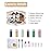 Narwey Striped Makeup Bag Travel Cosmetic Bag Organizer Toiletry Bag Make Up Bags with Compartments for Women Girls (Large,Brown Stripe)