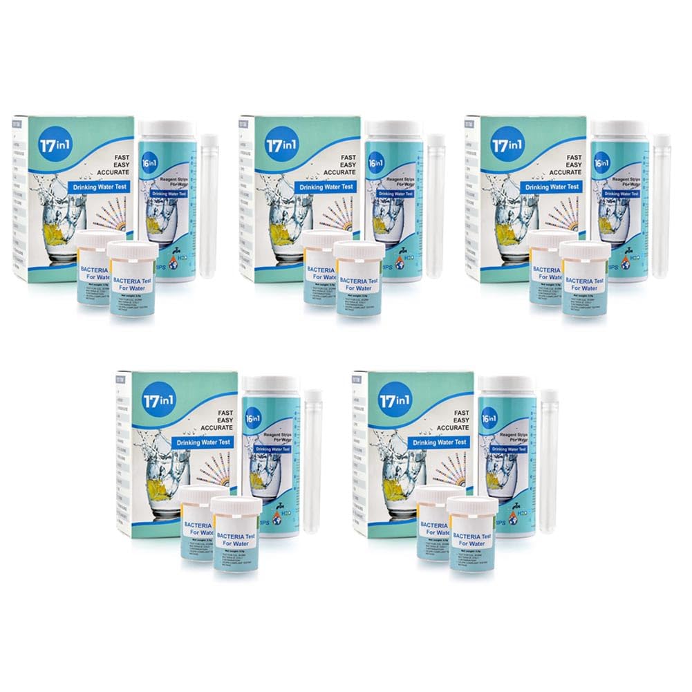 Jnchdghwa As Shown 5X 17-In-1 Complete Water Test Kit For Home,500 Strips + 10 Water Testing Kits For Drinking Water Easy Testing, Ph, Lead