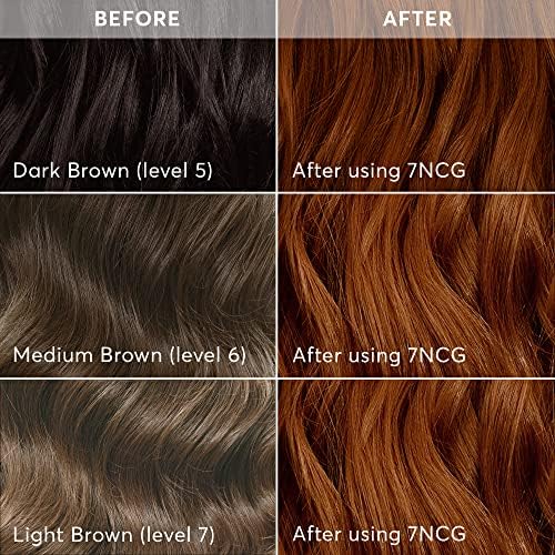 Image of Madison Reed Radiant Hair Color Kit - 7NCG Light Golden Copper (Genova Red), Permanent Hair Dye, Dimensional Gray Hair Blending | PPD-Free & Ammonia-Free, 2 Pack