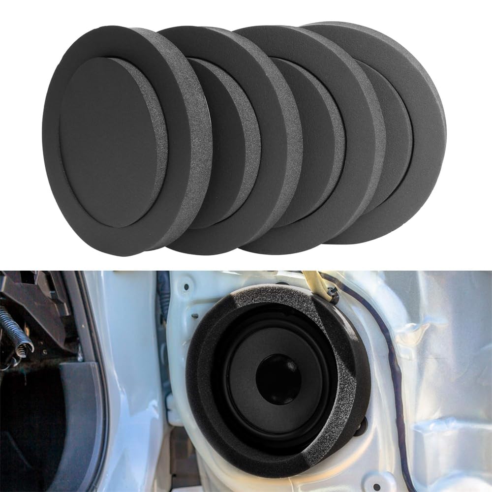 Sponsored Ad – Azonee 6.5" Foam Speaker Enhancer, 4Pcs Self Adhesive Speaker Fast Rings, High Rebound Sponge Bass Blocker Kit for 6" and 6.5" Speaker