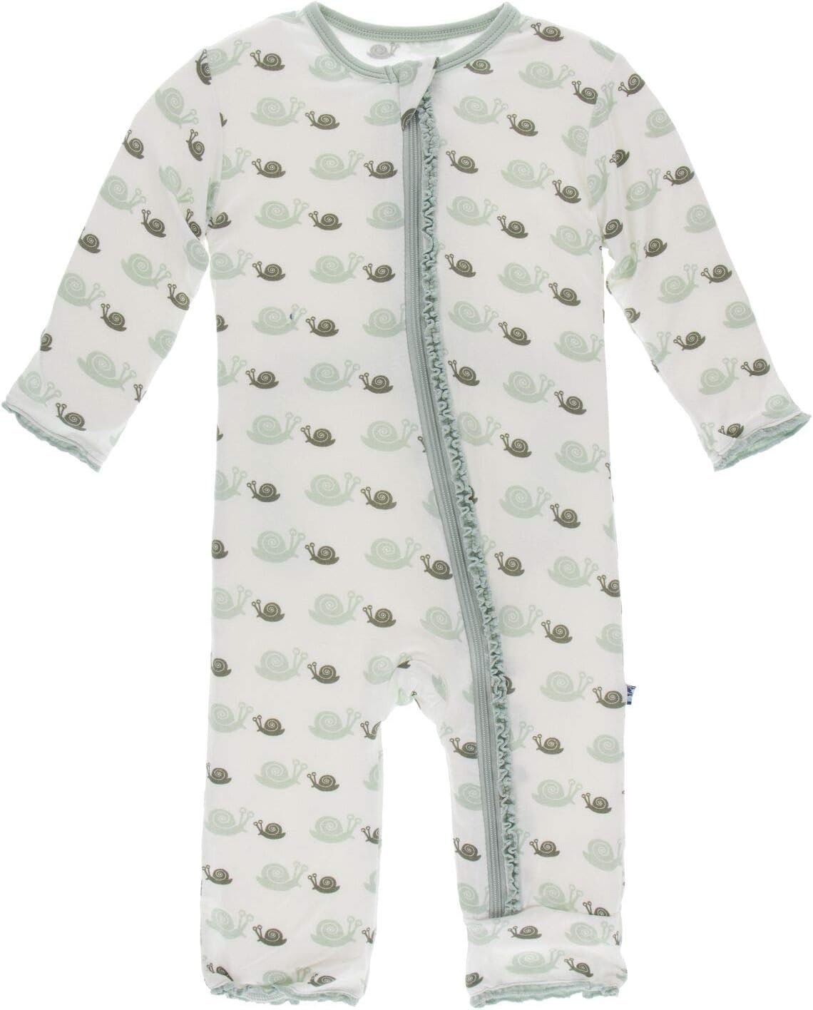KicKee Pants Print Muffin Ruffle Coverall with Zipper