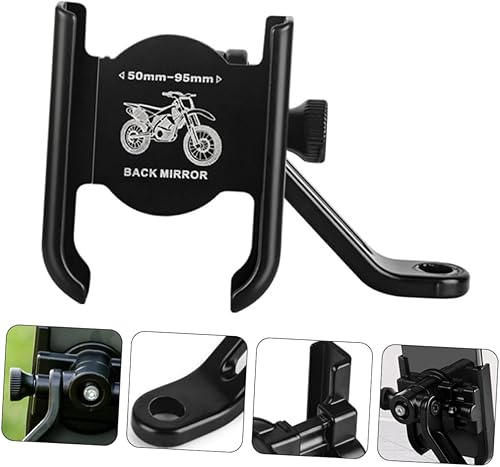 Miniatura 9 de Soporte de teléfono móvil ajustable para bicicleta para manubrio, soporte giratorio de navegación, fácil instalación, diseño resistente para