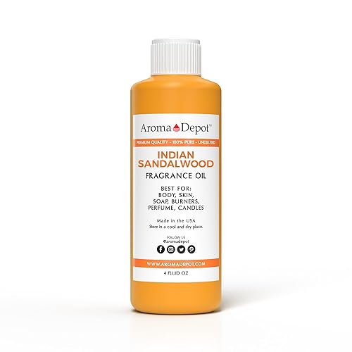 Aroma Depot Perfume de sándalo indioaceite corporal (7 tamaños), nuestra interpretación, aceite de fragancia sin cortar de calidad prémium (botella