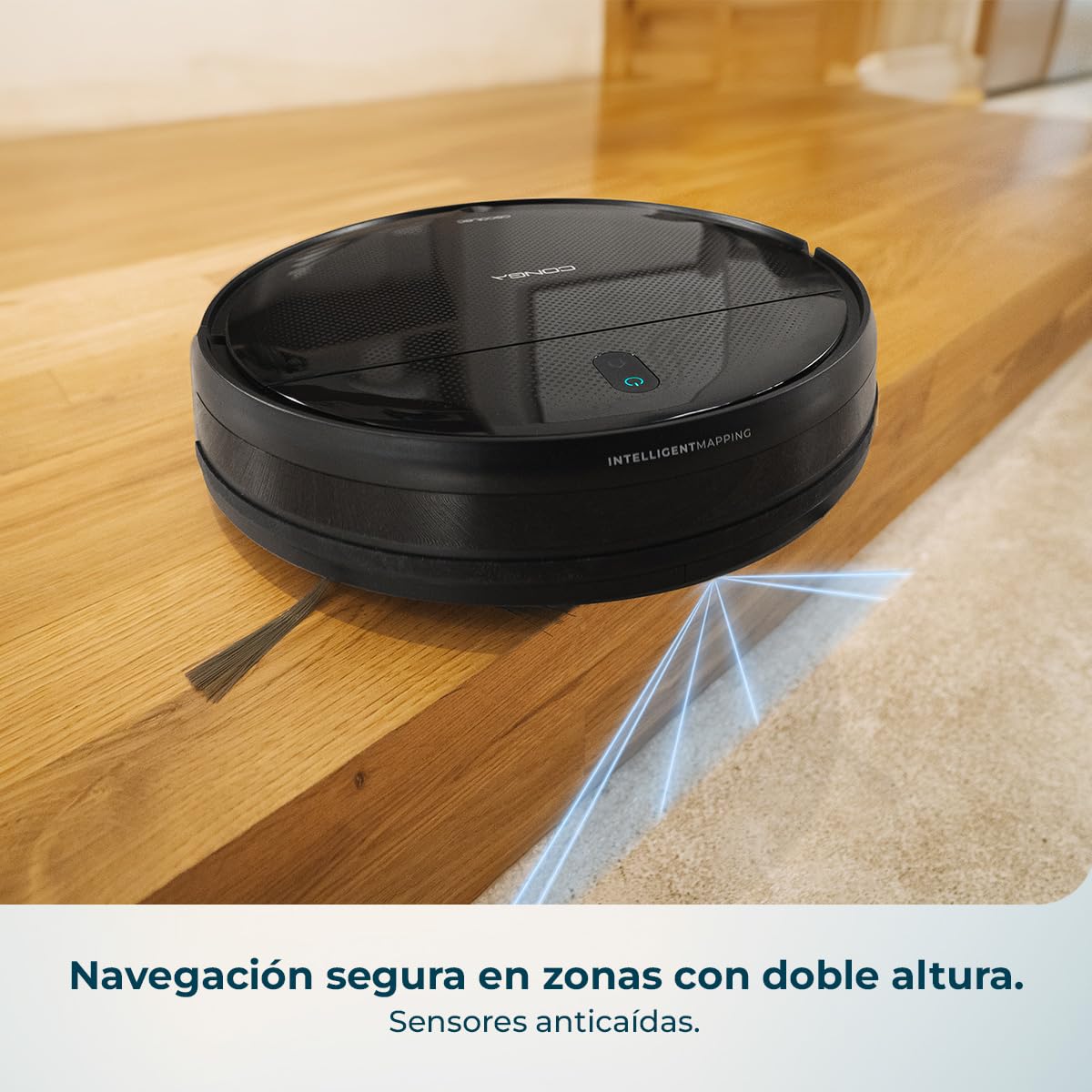 Cecotec Robot Aspirador Conga M10 Advance. Navegación Giroscópica Ordenada, Presión de Succión 3000Pa, Autonomía 150mins, Sensores Anticaídas y 2 Cepillos Laterales, App Control